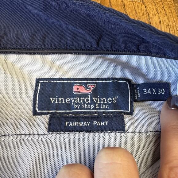 Vineyard Vines Fairway Pants Men 34x30 Navy Golf Performance Stretch Preppy - Picture 2 of 7